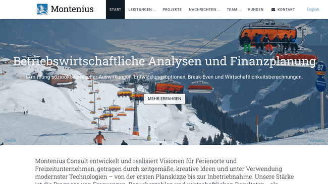 Montenius Website
